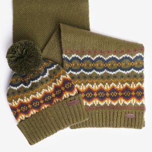 Barbour Fairisle beanie & scarf