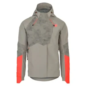 Agu tech rain jacket commuter men hi-vis red & ref Grijs